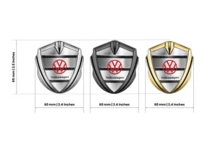 VW Metal Domed Emblem Luxury Finish Alloy Detail